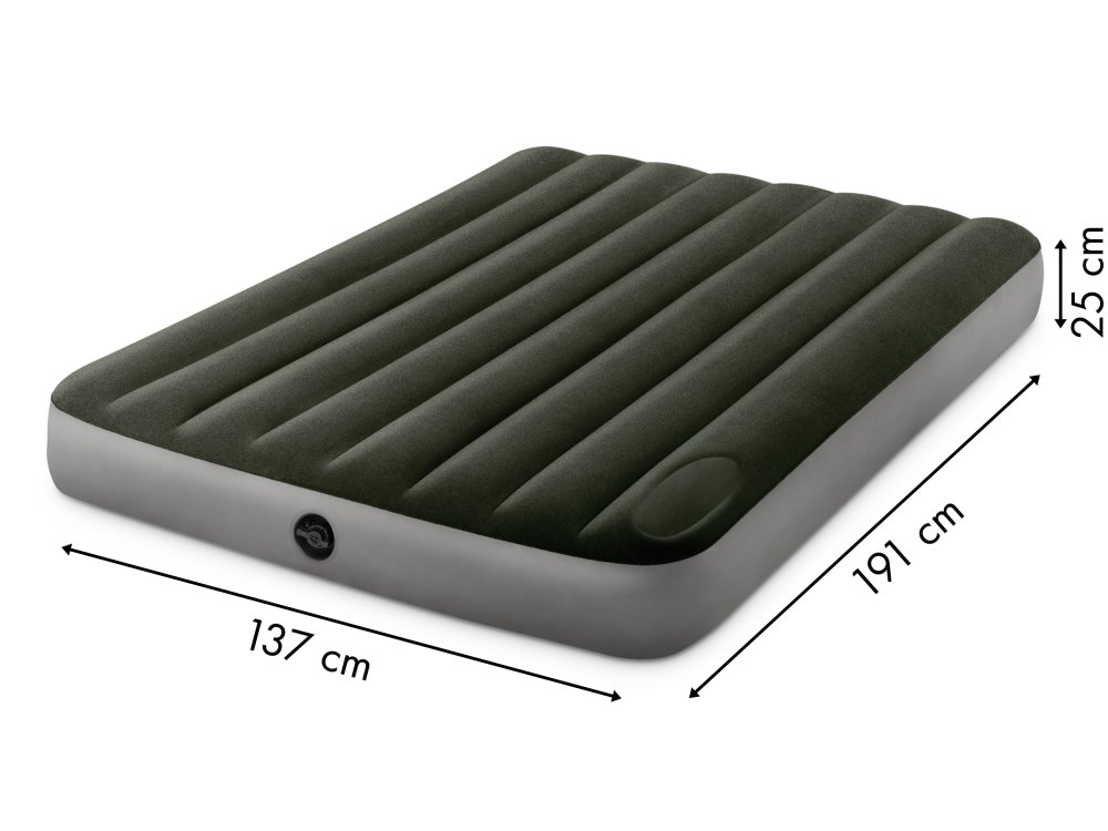 INTEX Double Inflatable Air Mattress with Built-in Foot Pump, 191x137 cm 64762 (2)