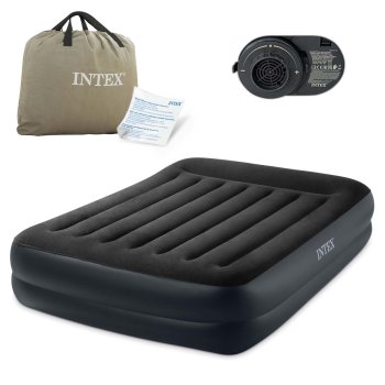 Inflatable Air Mattress 203x152x42 cm with Built-in Electric Pump INTEX 64124