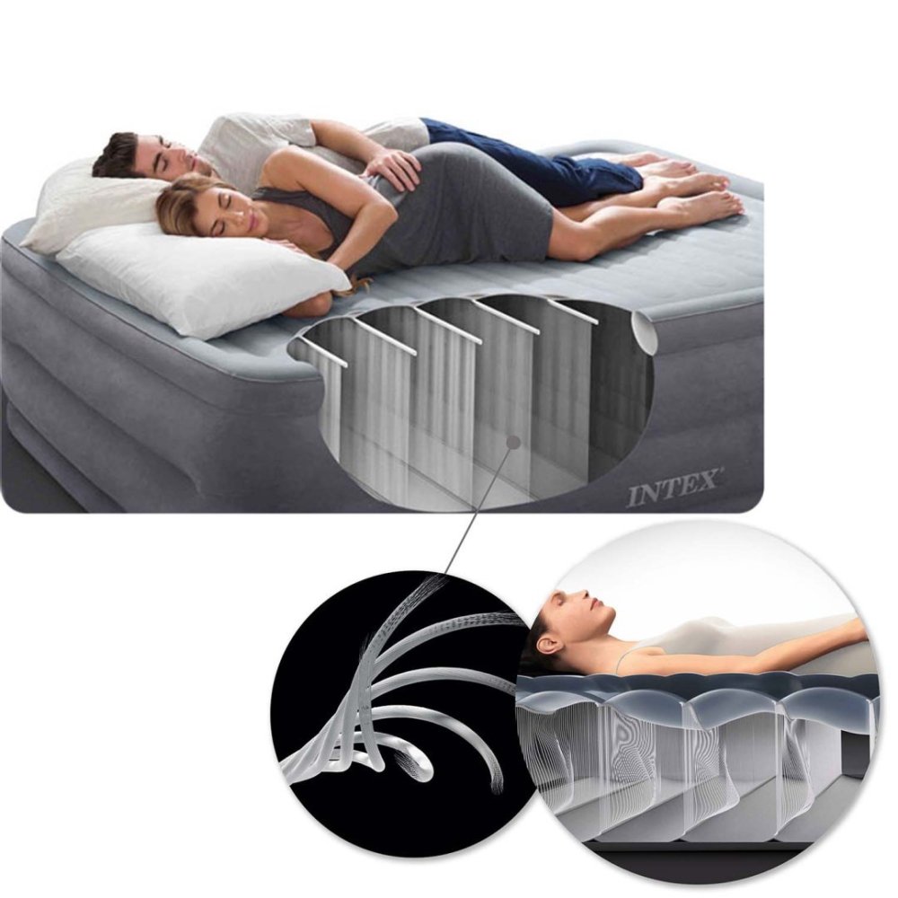 Inflatable Air Mattress 191x99x25 cm with Built-in Electric Pump INTEX 64146ND (3)