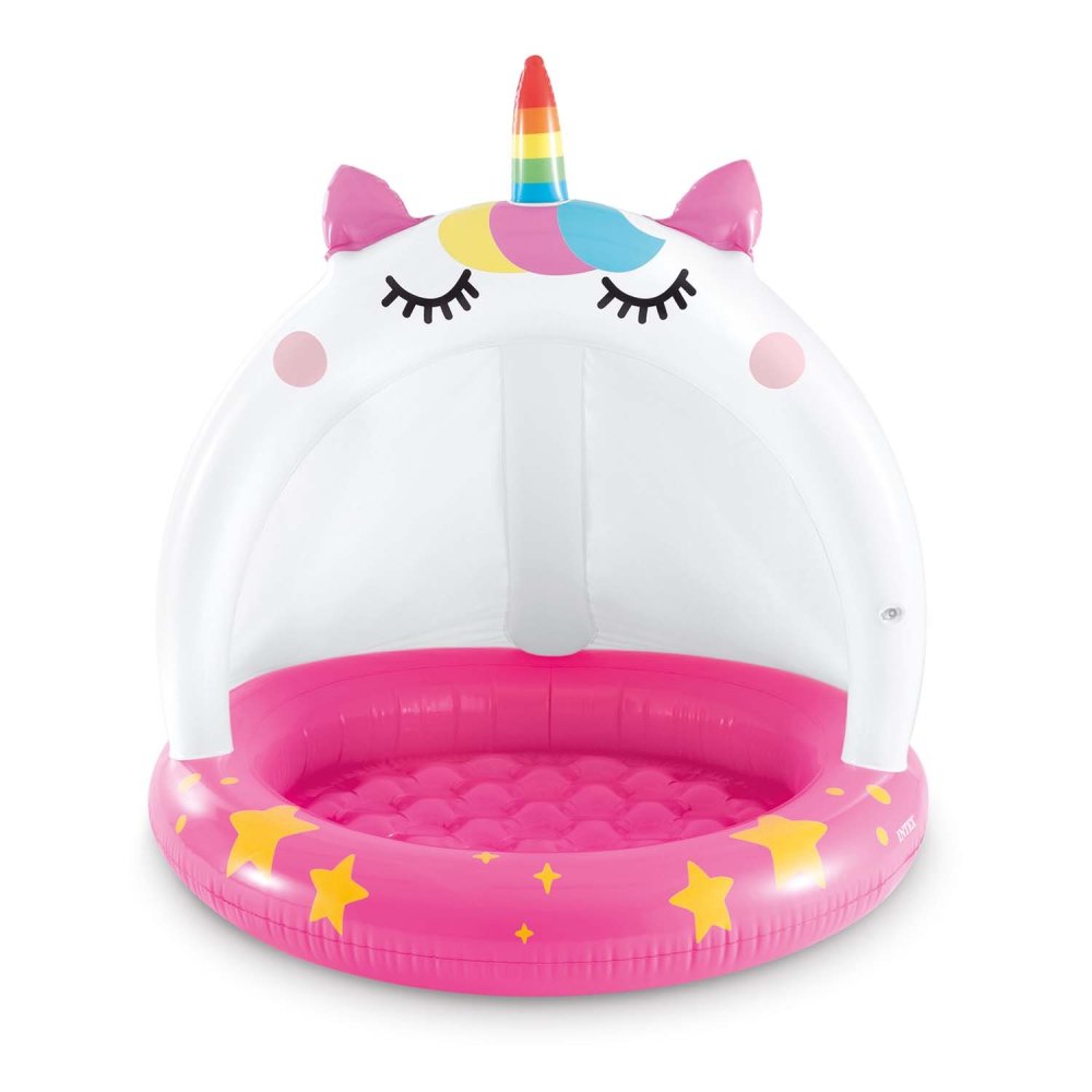 INTEX Unicorn Inflatable Paddling Pool with Canopy for Kids 58438 (0)