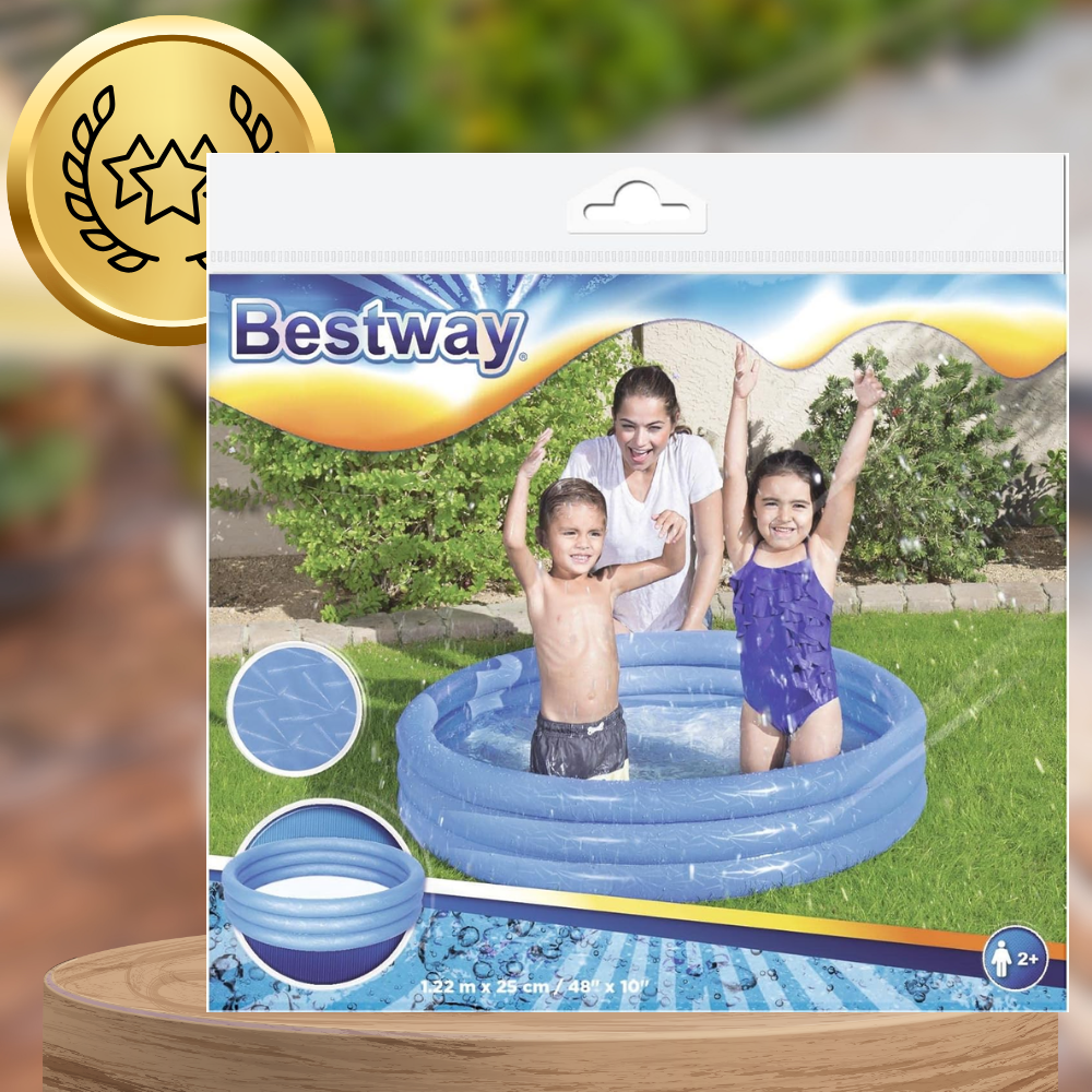 Bestway Inflatable Kids Paddling Pool 122 x 25 cm, Blue (3)