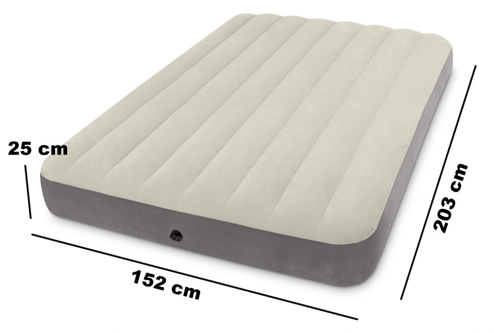 Intex 64103 Queen Size Inflatable Air Mattress with Velour Top 203x152 cm (3)