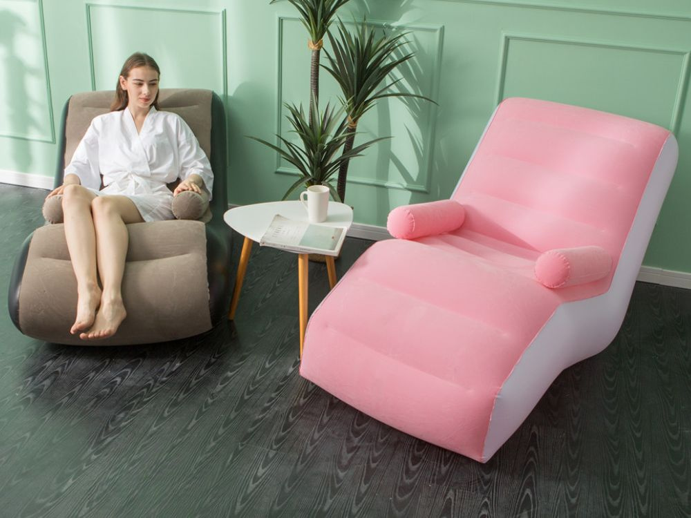 Comfortable Inflatable Armchair Lounger with Foot Pump and Armrests (1)
