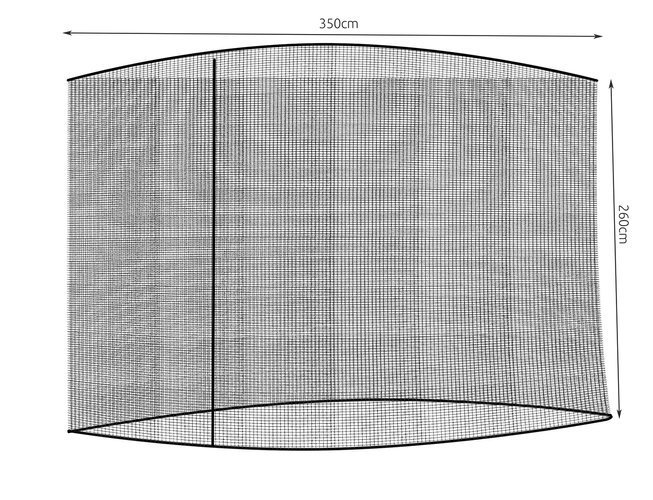 Outdoor Mosquito Net Cover for Garden Umbrella 3.5x2,6 m, Black (5)