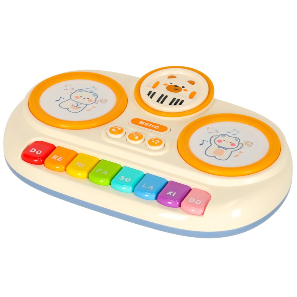 Educational Interactive Toy Piano for Toddlers with Sounds, beige (3)
