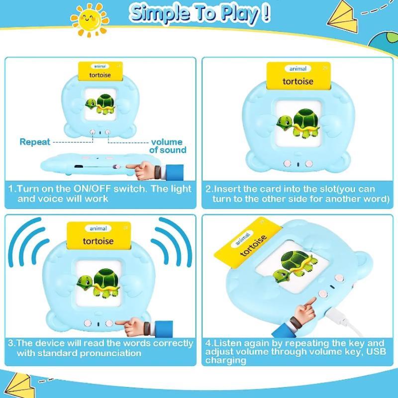 Interactive English Learning Toy for Kids Telcon Bear, Blue (2)