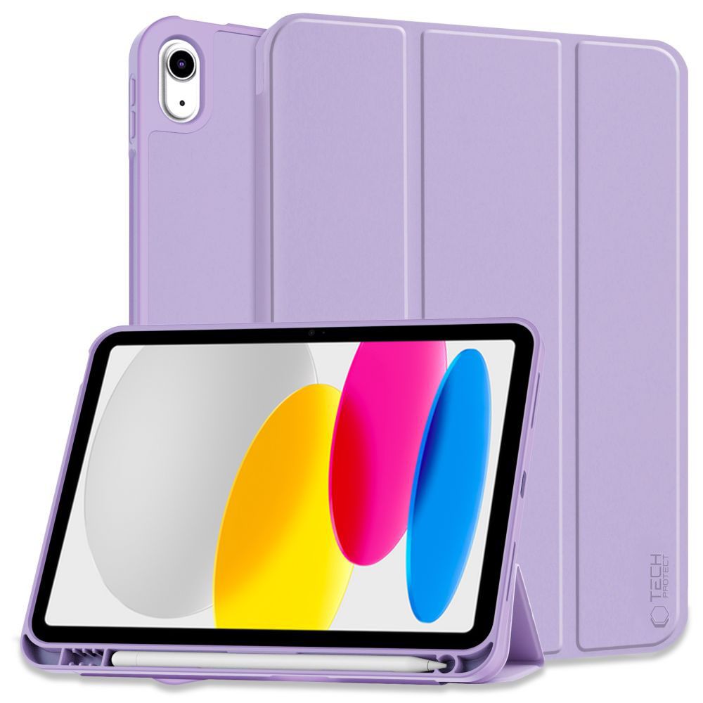 Apple iPad (2022) 10.9" (A2757 A2696) 10 gen. Tech-Protect SC Pen Protective Cover Case, Purple