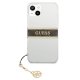 Apple iPhone 13 mini 5.4\'\' Guess 4G Brown Strap Gold Charm Case Cover (GUHCP13SKB4GBR), Transparent