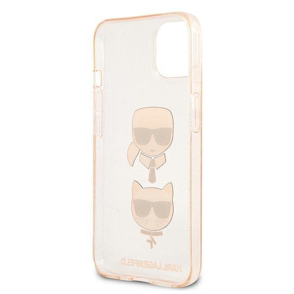 Apple iPhone 13 mini 5.4'' Karl Lagerfeld Glitter Karl`s & Choupette Cover Case, Gold (0)