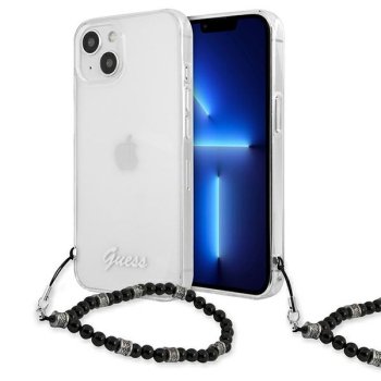 Apple iPhone 13 mini 5.4'' Guess Black Pearl Case Cover (GUHCP13SKPSBK), Transparent