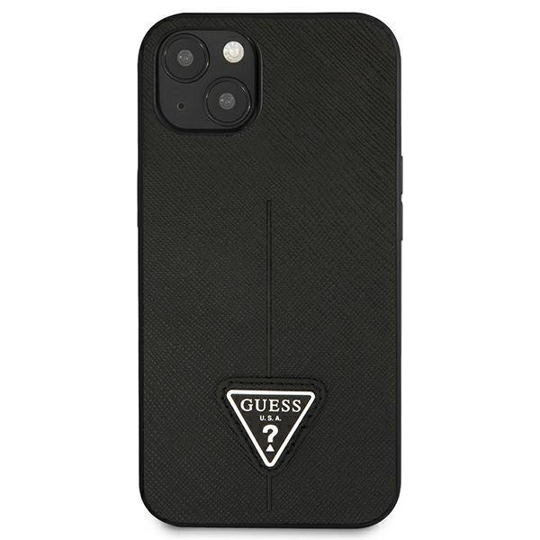 Apple iPhone 13 Mini 5,4" Guess Saffiano Triangle Logo Case Cover, Black (1)