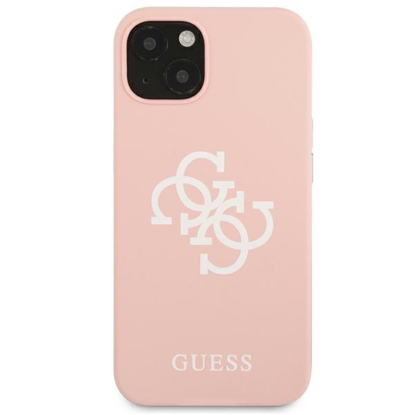 Apple iPhone 13 mini 5.4'' Guess Silicone 4G Logo Case Cover (GUHCP13SLS4GWPI), Pink (1)
