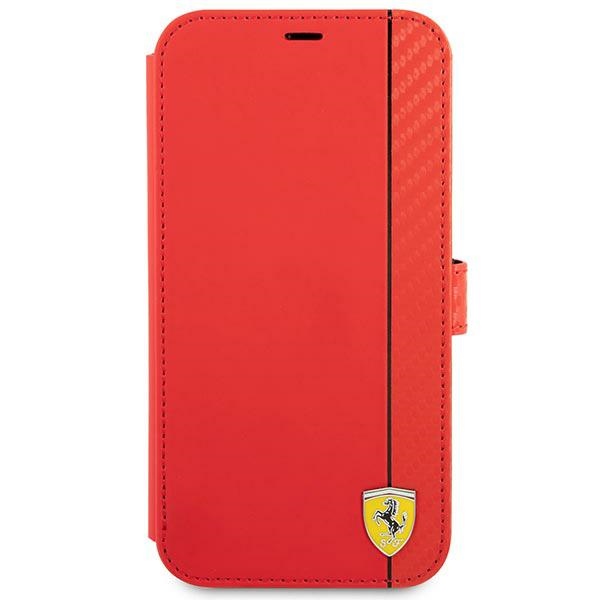 Ferrari iPhone 13 mini Wallet Case On Track Carbon Stripe, Red (0)