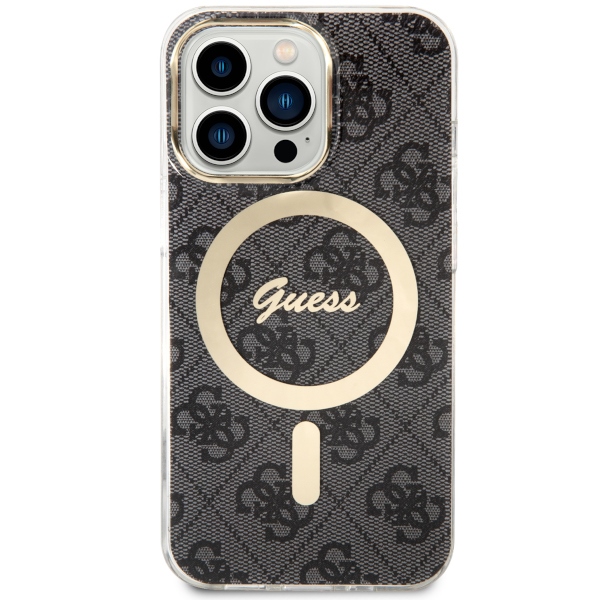 Apple iPhone 13 Pro 6.1'' Guess 4G MagSafe Case Cover (GUHMP13LH4STK), Black (0)
