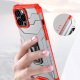 Apple iPhone 13 Pro Max 6.7\'\' Crystal Ring Case Tough Rugged Cover, Red