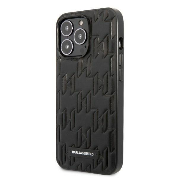 Apple iPhone 13 Pro Max 6.7" Karl Lagerfeld Monogram Plaque Case Cover (KLHCP13XMNMP1K), Black (0)