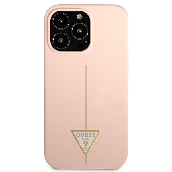 Apple iPhone 13 Pro Max 6.7'' Guess Silicone Triangle Case Cover (GUHCP13XSLTGP), Pink (1)