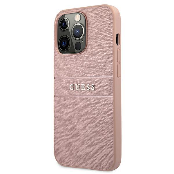 Apple iPhone 13 Pro Max 6.7'' Guess Saffiano Stripe Case Cover (GUHCP13XPSASBPI), Pink (0)