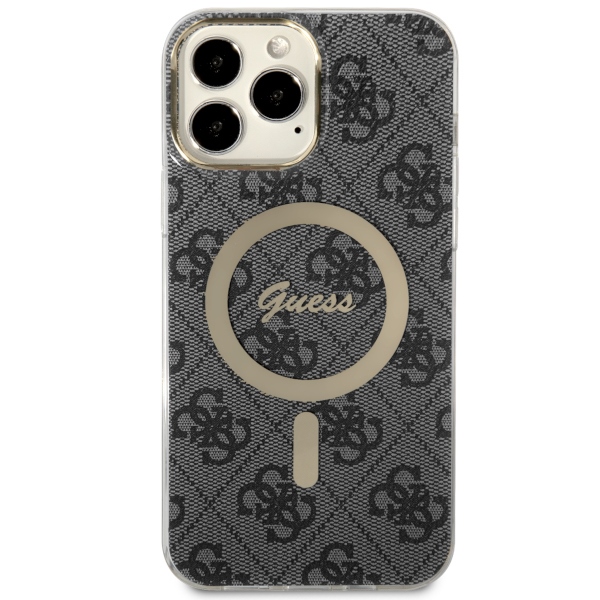Apple iPhone 13 Pro Max 6.7'' Guess 4G MagSafe Case Cover (GUHMP13XH4STK), Black (1)