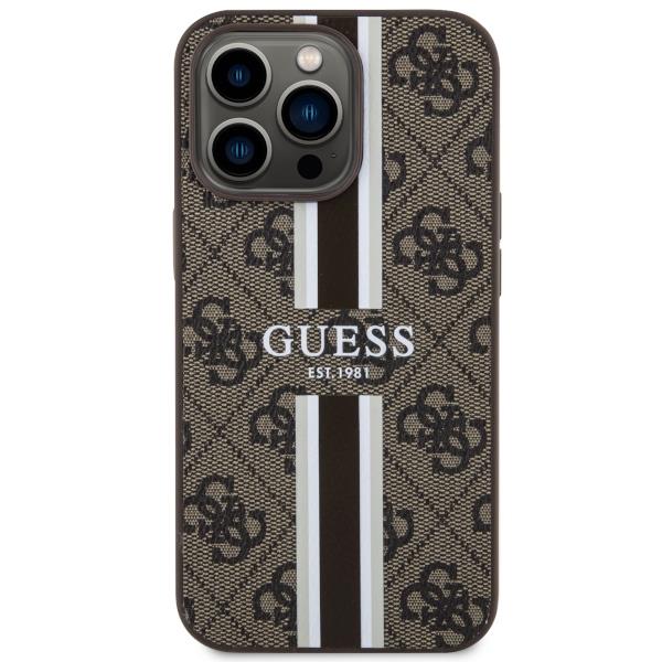 Apple iPhone 13 Pro Max 6.7'' Guess 4G Printed Stripes MagSafe Case Cover (GUHMP13XP4RPSW), Brown (1)