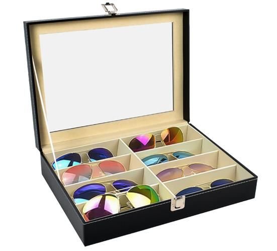 8 Slots Glasses Sunglasses Case Eyewear Display Box Storage Organizer (3)
