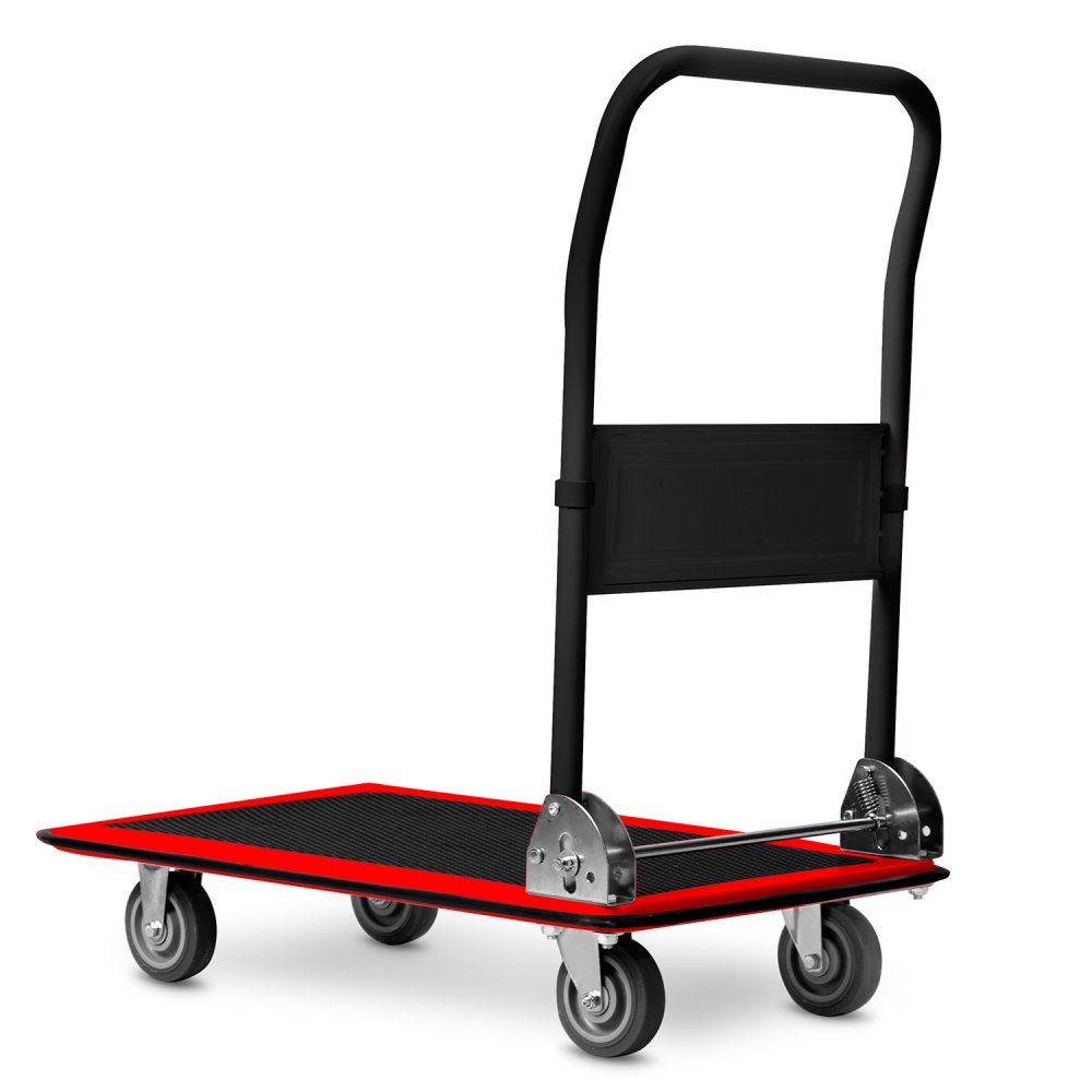 Humberg HM-505 Folding Platform Trolley, 150 kg Capacity, black-red (1)