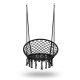 Sofotel Boho Hanging Hammock Chair Swing for Indoor and Outdoor Use, Black