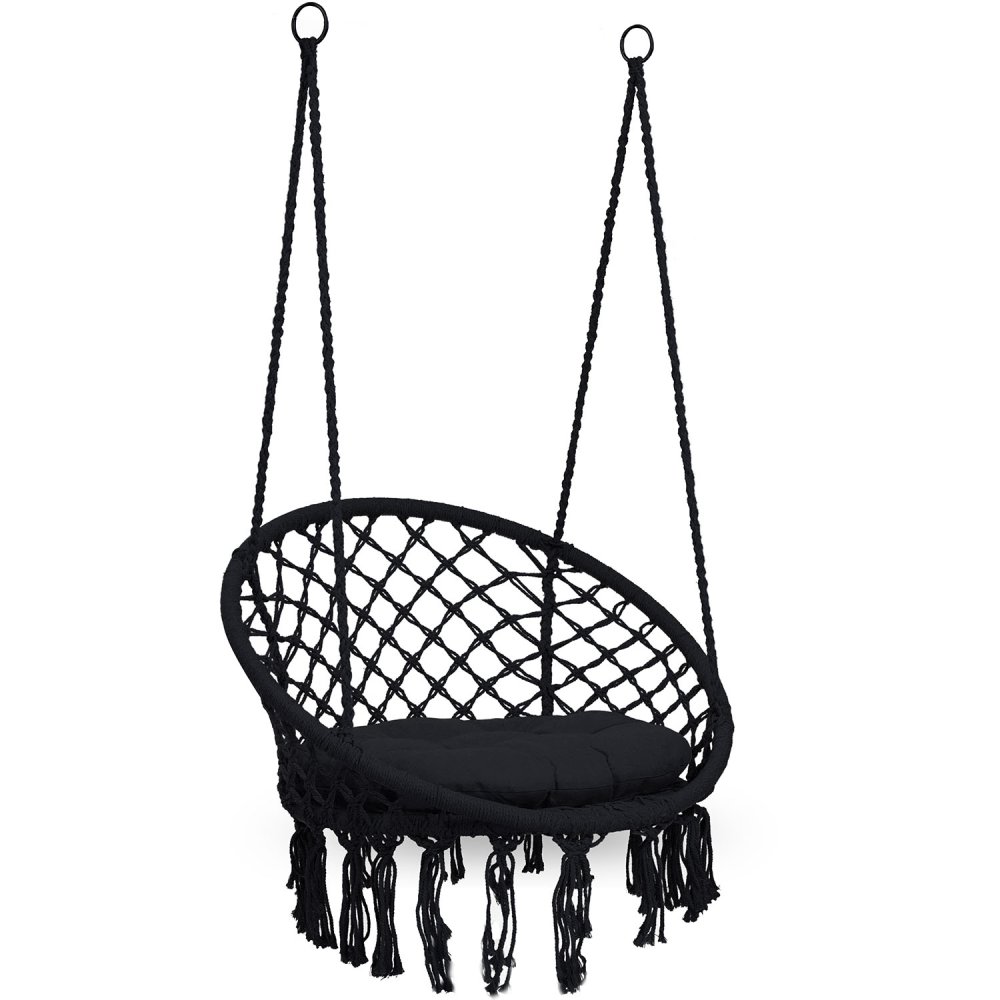 Sofotel BOHO Hammock Chair Hanging Swing for Patio and Garden, Black (1)