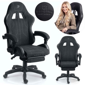 Gaming Chair with Footrest Ergonomic Swivel Lokar Sofotel