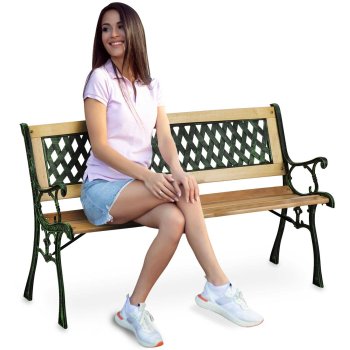 Garden Bench with Backrest 124x74x43 cm Sofotel Fusio