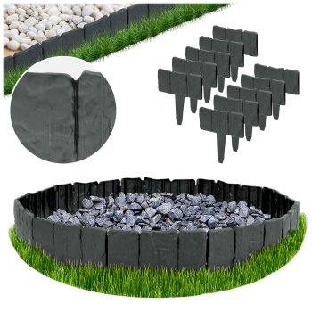 Garden Edging Border Plonos 250 cm PL-962, anthracite