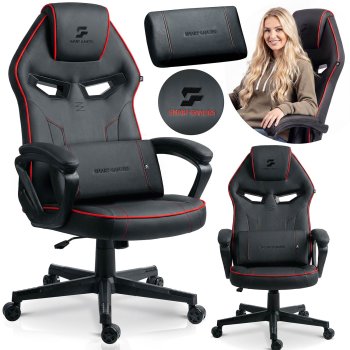 Ergonomic Swivel Gaming Chair Furon Sofotel Bucket Seat, black
