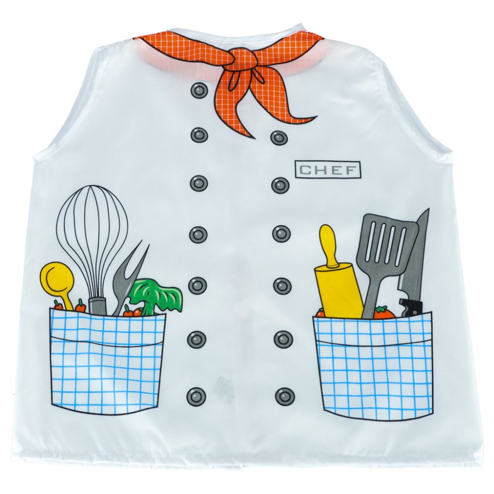 Kids Chef Costume Set with Apron and Hat for Dress-Up Ages 3-8 (1)