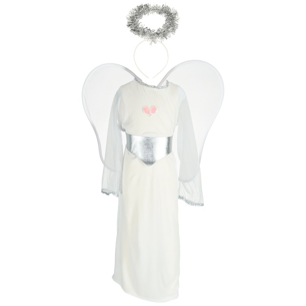 Kids Angel Costume for Nativity Play with Halo & Wings, 4-Piece, Size M (0)