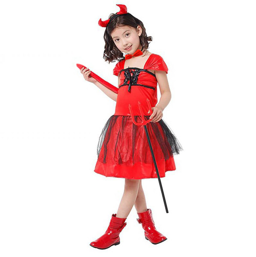 4-Piece Devil Costume Set with Horns, Tail, and Pitchfork S22140 (2)