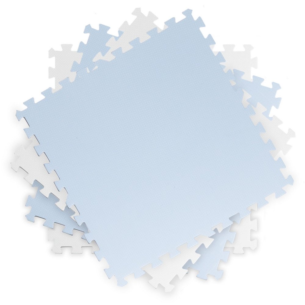 Large foam play mat puzzle Ricokids, 60x60 cm, 4 pcs, blue white (3)