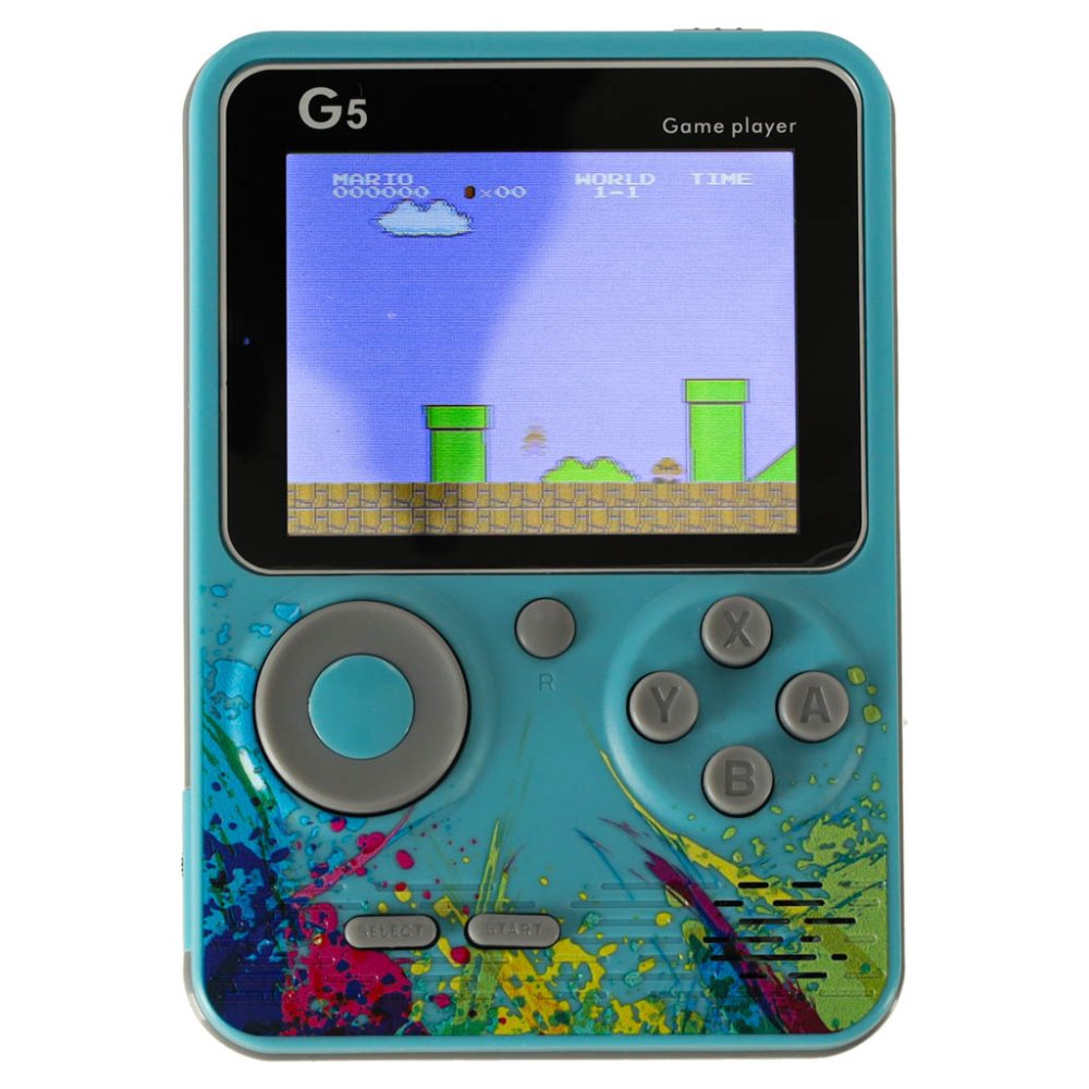 Handheld Retro Game Console with 500 Built-in Games, Blue (2)