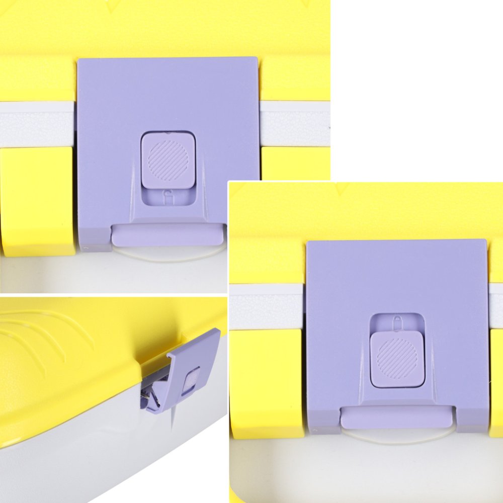 Kids Travel Luggage Carry Bag Ride On Suitcase Trolley, Yellow (9)
