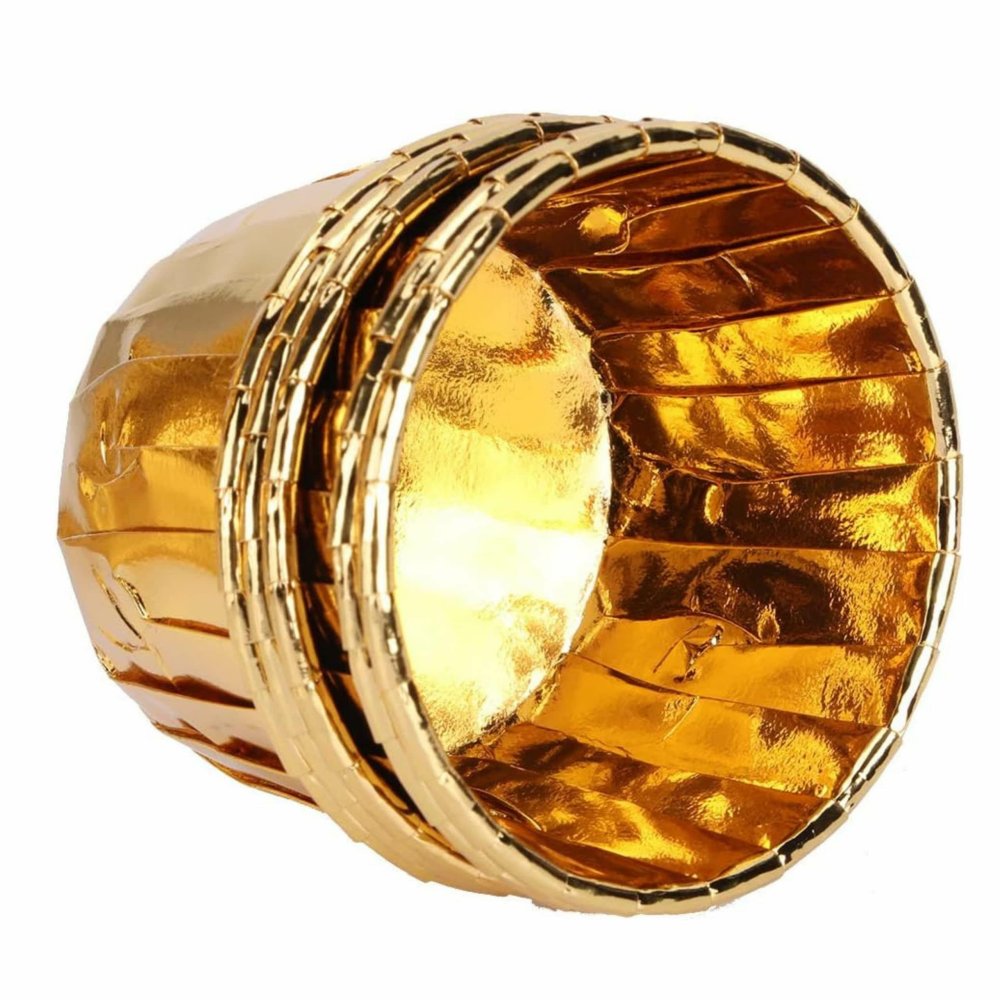 Paper Cupcake Liners 50 pcs, Gold (2)