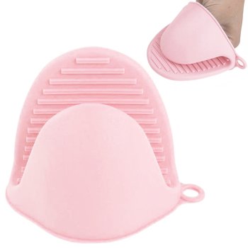 Silicone Pot Holder Pinch Mitt, Pink, 8×10 cm