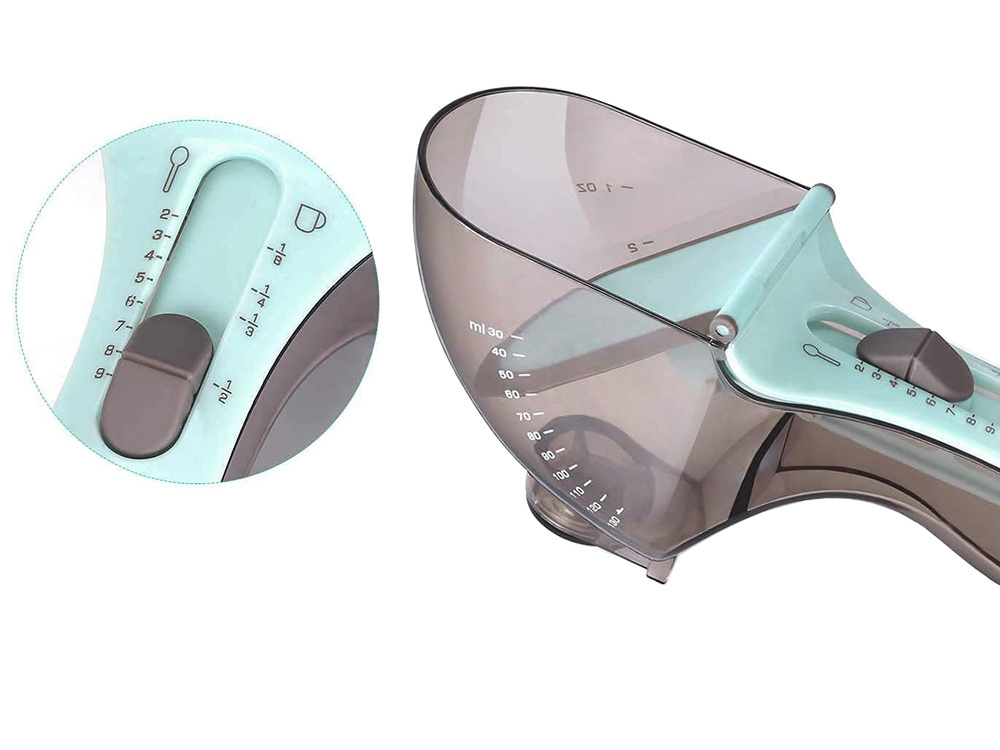 Adjustable Measuring Spoons for Kitchen, Set of 2, Blue (0)