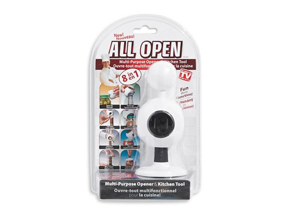 Universal Jar and Bottle Opener with Corkscrew (Assorted Colors) (1)
