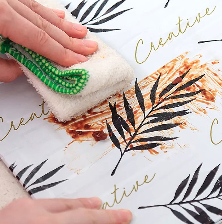 Aluminum Protective Screen Mat Against Splashes, Grease, Oil, for the Kitchen Stoves, 83x32cm, White (2)