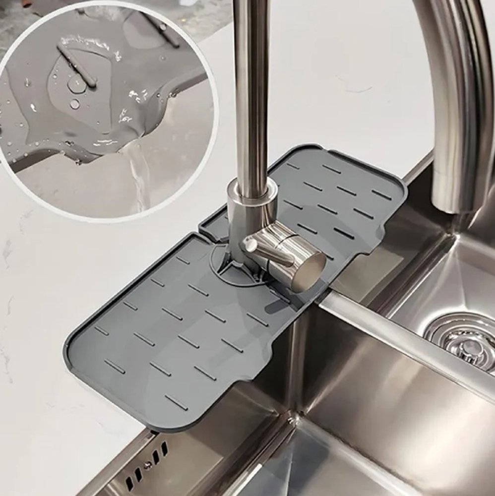 Silicone Sink Drainer Mat Black (3)