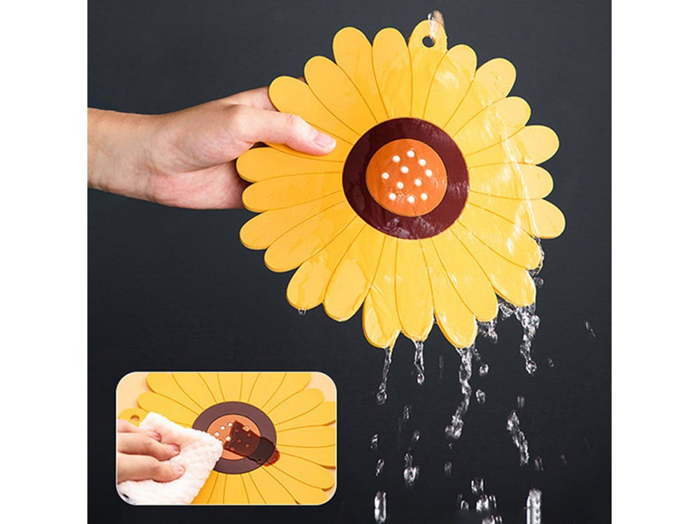 Silicone Placemat under Mugs Frying Pans Pots Vases, Sunflower (0)