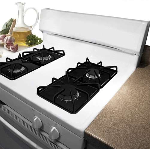 Reusable Gas Stove Protector Non-Stick Gas Stove Burner Cover Mat Pad Clean Liner for Kitchen, 4 pcs. (5)