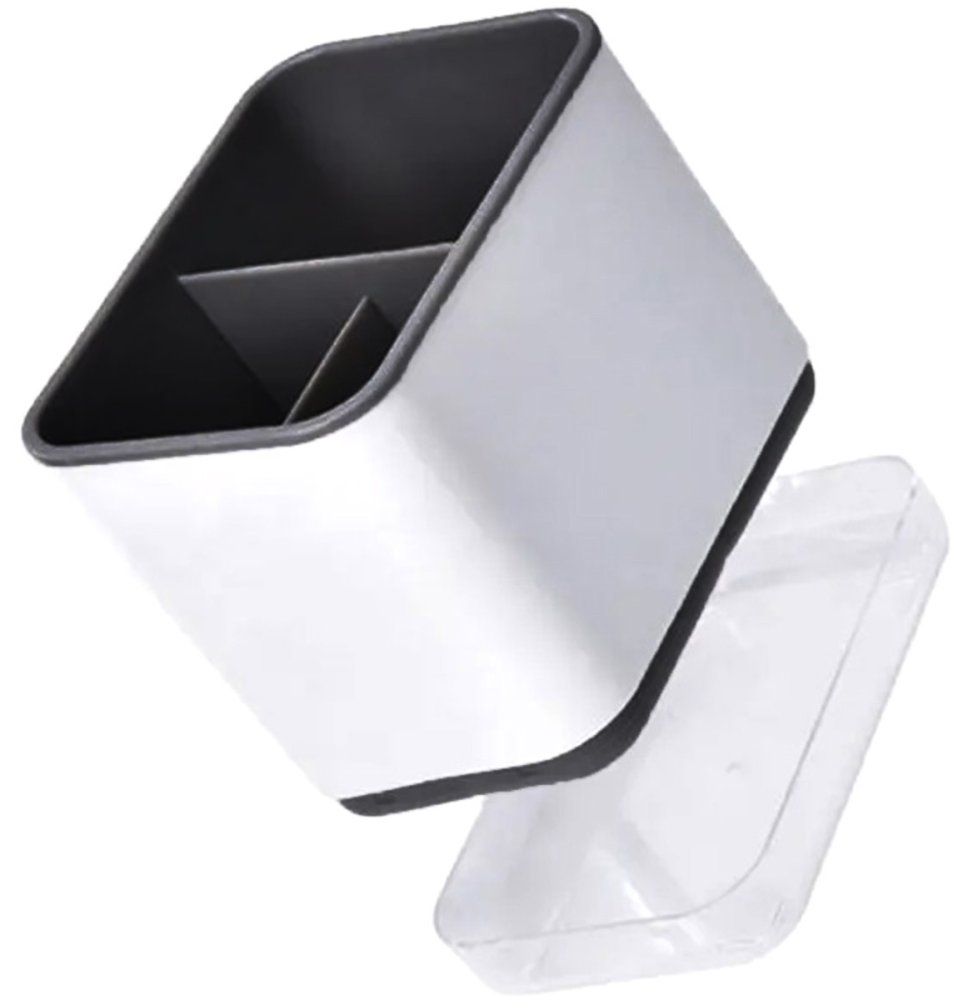 Kitchen Organizer Cutlery Holder Storage Box Container, Black (2)