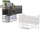 Suspended Hanging Kitchen and Bathroom Shelf + 3 Hooks, Different colours