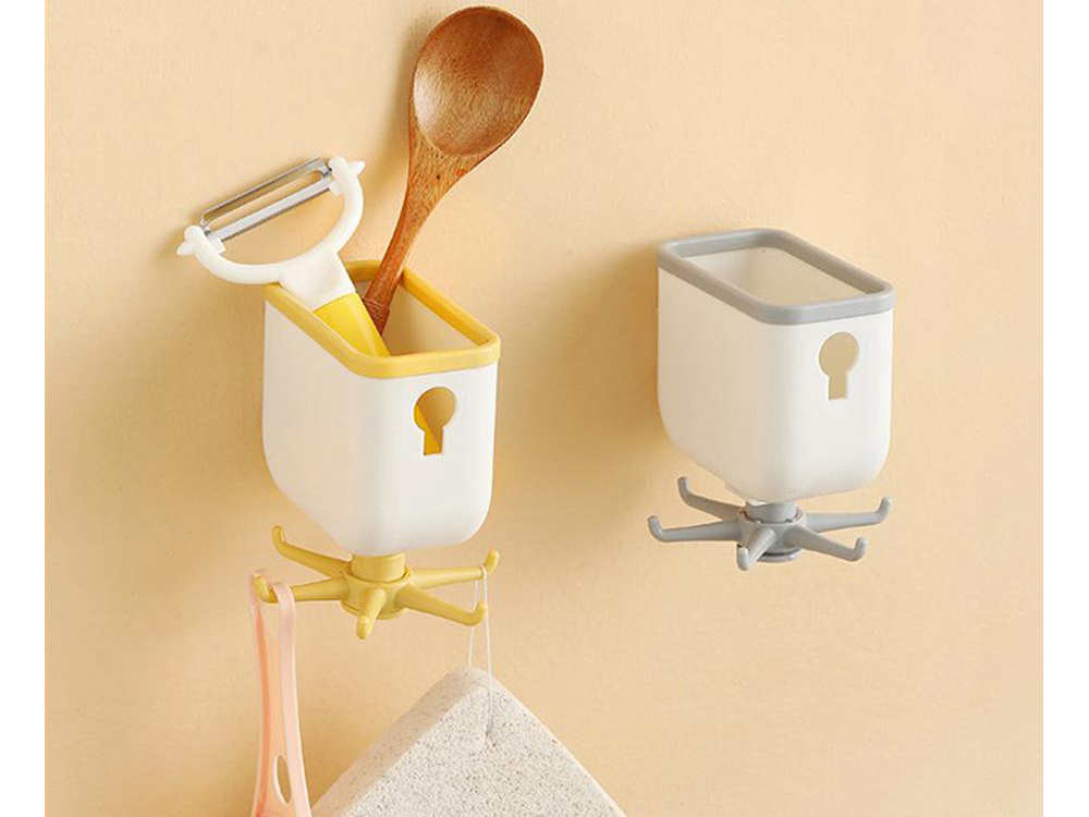 Rotating Kitchen Hanger with Container and Hooks (0)