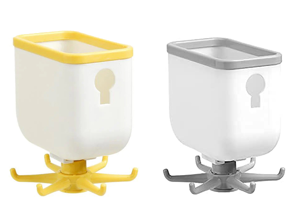 Rotating Kitchen Hanger with Container and Hooks (2)